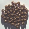 50 10x9mm Light Amethyst with Bronze Frost Ridged Ovals